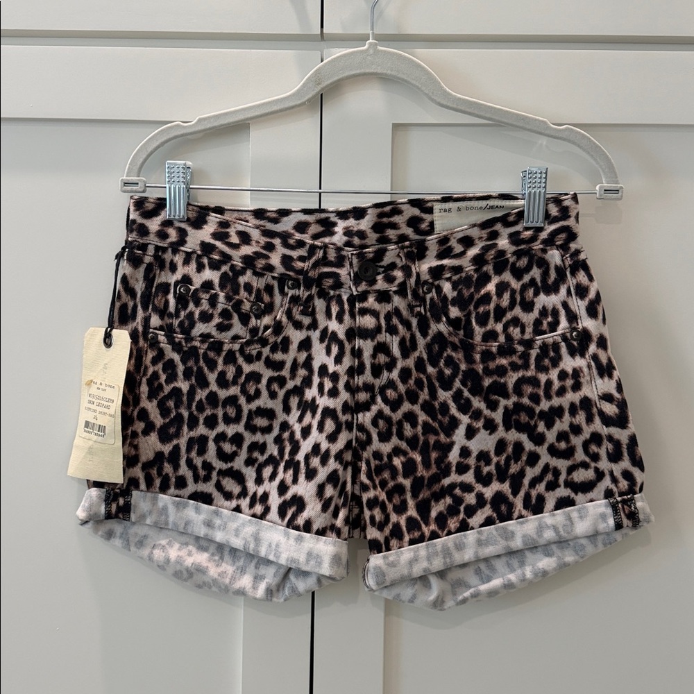 Rag & Bone Leopard Print Women Shorts